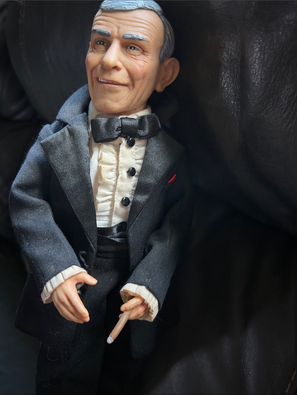 George Burns black and White Formal Doll Décor Figurine - Elegant Tuxedo Accent
